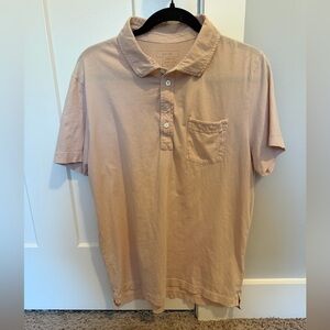 Billy Reid Pensacola Polo, Blush, Mens Large